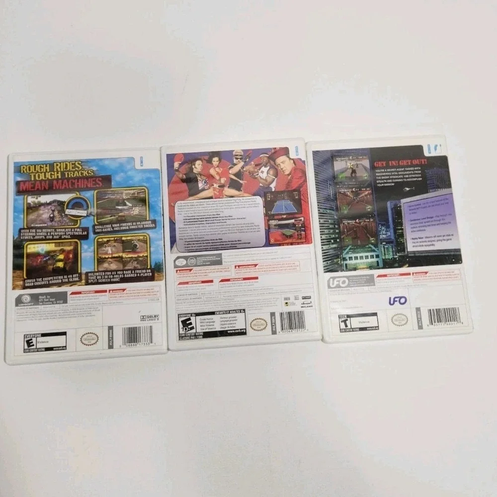 Lot Of 3 Nintendo Wii Games Monster 4X4/ Balls Of Fury/ Spy Games‎